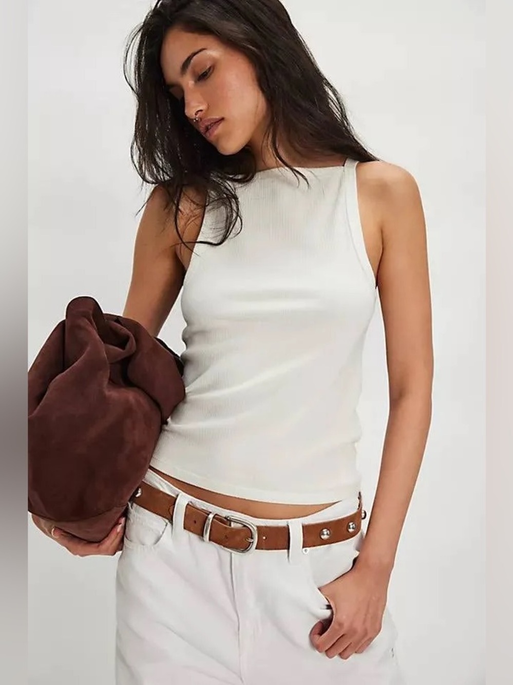 NWT Free People We The Free Mia Tank - Ivory - XS